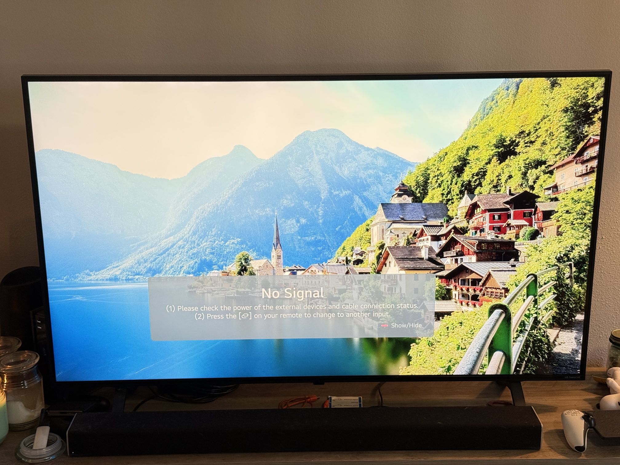 50 inch LG 4K TV with vizio soundbar- $300