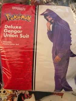 Pokemon Gengar Deluxe Adult Union Suit Costume S/M - New