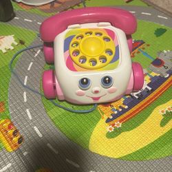 2000s Pink Fisher Price Cable Phone 