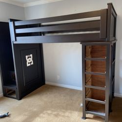 black bunk bed 