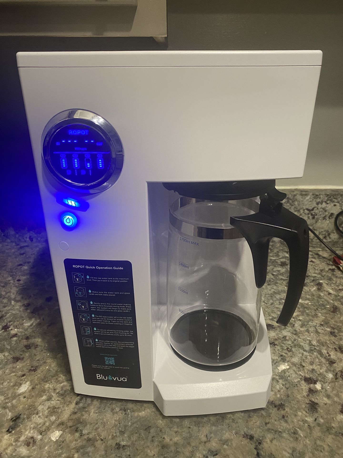 Bluevua Reverse Osmosis Water Filter - 4 Stage Purification