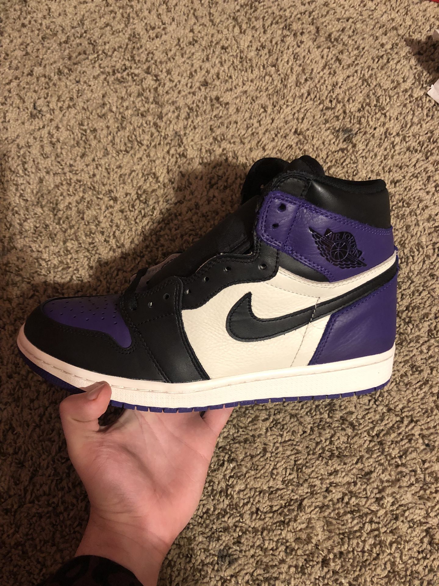 Jordan 1 court purples size 10