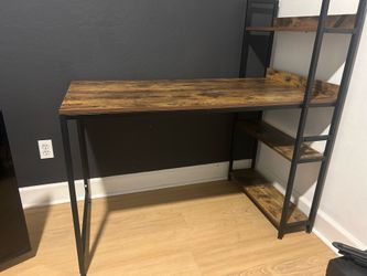 Desk with book shelf