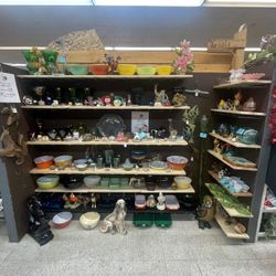 Vintage Art Glass, Cases, Banks, Toys And other Collectibles 