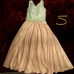 White And Pink Women Size S Formal Dress