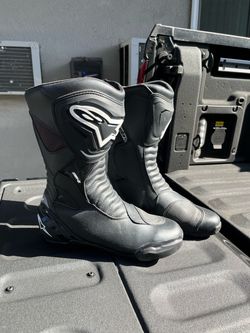 Alpinestars SMX-S Motorcycle Boots Black SIZE 8