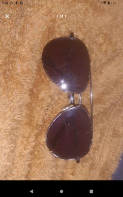 Aviator Sunglasses Silver Frame Dark Lenses