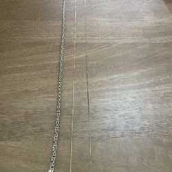 925 Sterling Silver Italian Chain Necklace Set