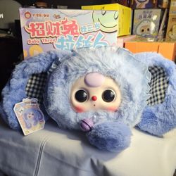 Baby Three Lucky Rabbit Zipper Bag Plush" blind box 