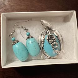 Earrings With Necklace Charm Silver 925