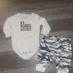 Baby Blue Camouflage Outfit