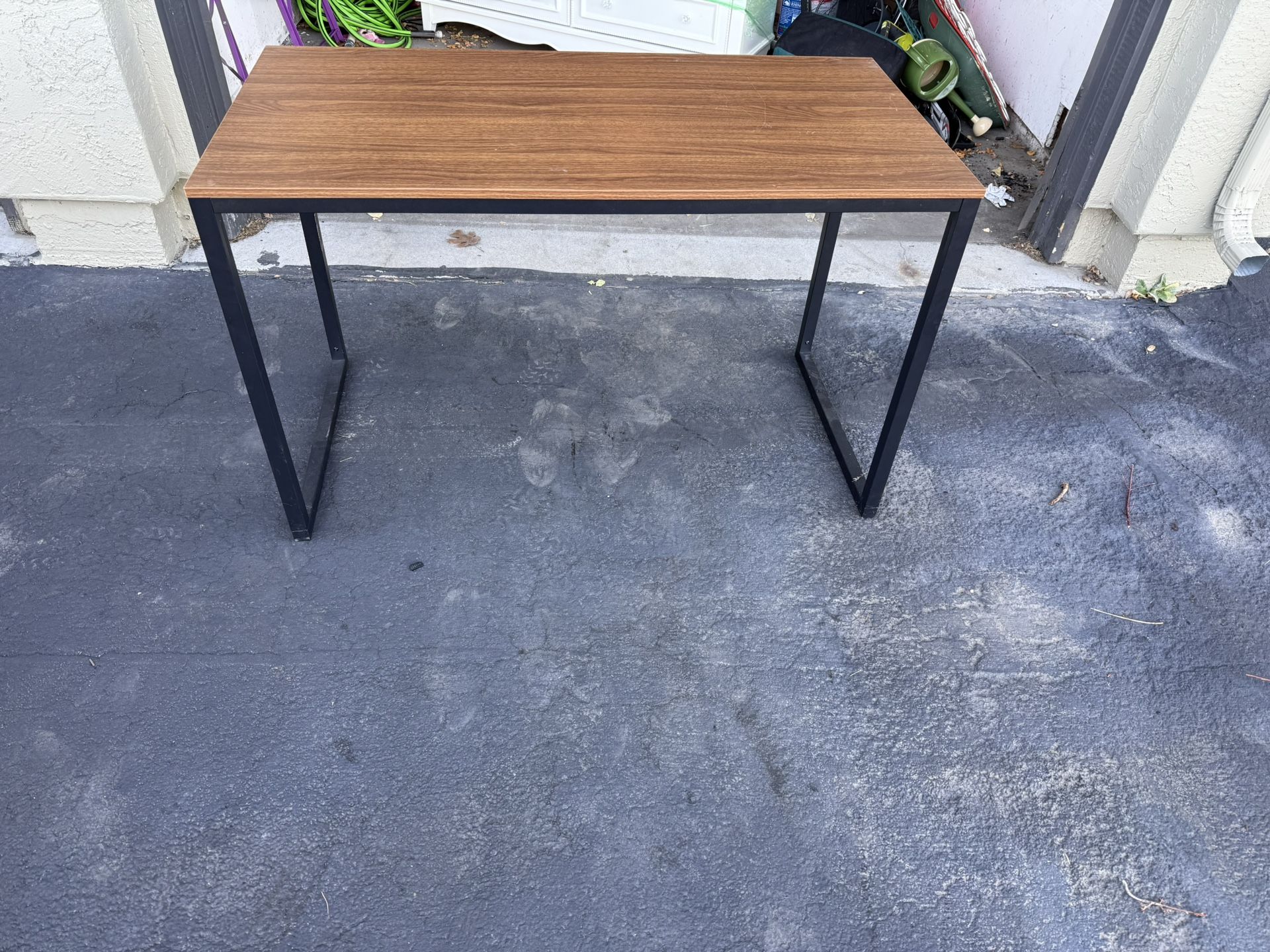 Small Writing Desk Wood And Metal 