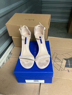 Stuart weitzman blush suede open toe sandals