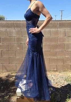 Blue stunning dress, size 5