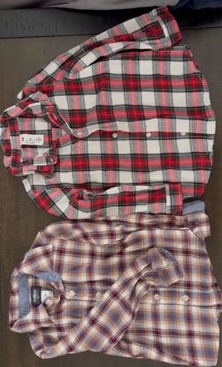 H&M and OshKosh Plaid Flannel Shirts 3T