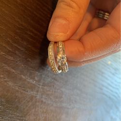 Wedding Ring Set Sterling Silver