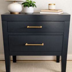 Aspenhome Navy Nightstand w/ Charging Station & Touch LED Light
