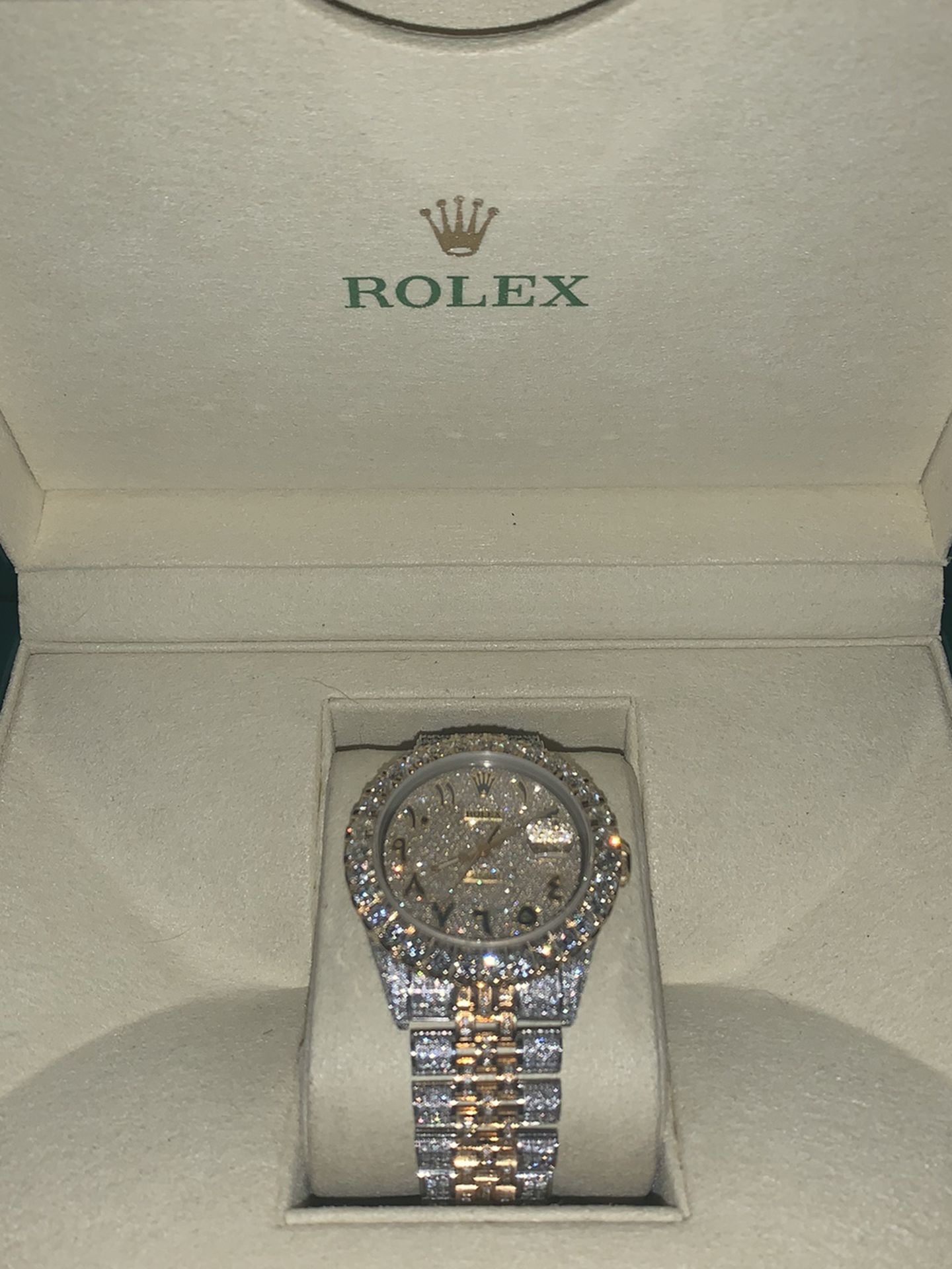 Rolex two-tone Datejust 36mm 18k gold fully bussdown VS DIAMOND
