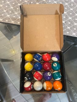 16-Piece Mini Pool Billiard Ball Set + Extra Balls – Complete Set