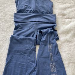  Victoria's Secret PINK   halter neck crop top and foldover waistband flare pants Size-S