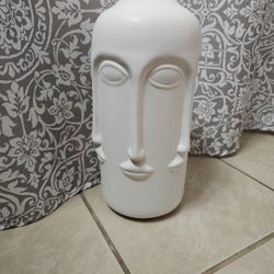 Abstract Ceramic Face Vase