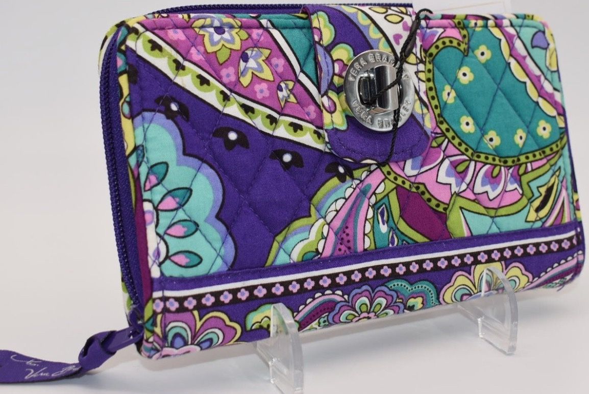 Vera Bradley Turnlock Wallet in "Heather" Pattern