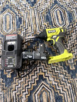 Ryobi ONE+ 18V Cordless 1/4 in. Impact Driver with battery and charger