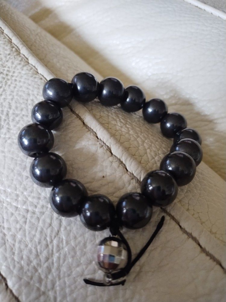 Magnetic Hematite Bracelet  Large Beads 