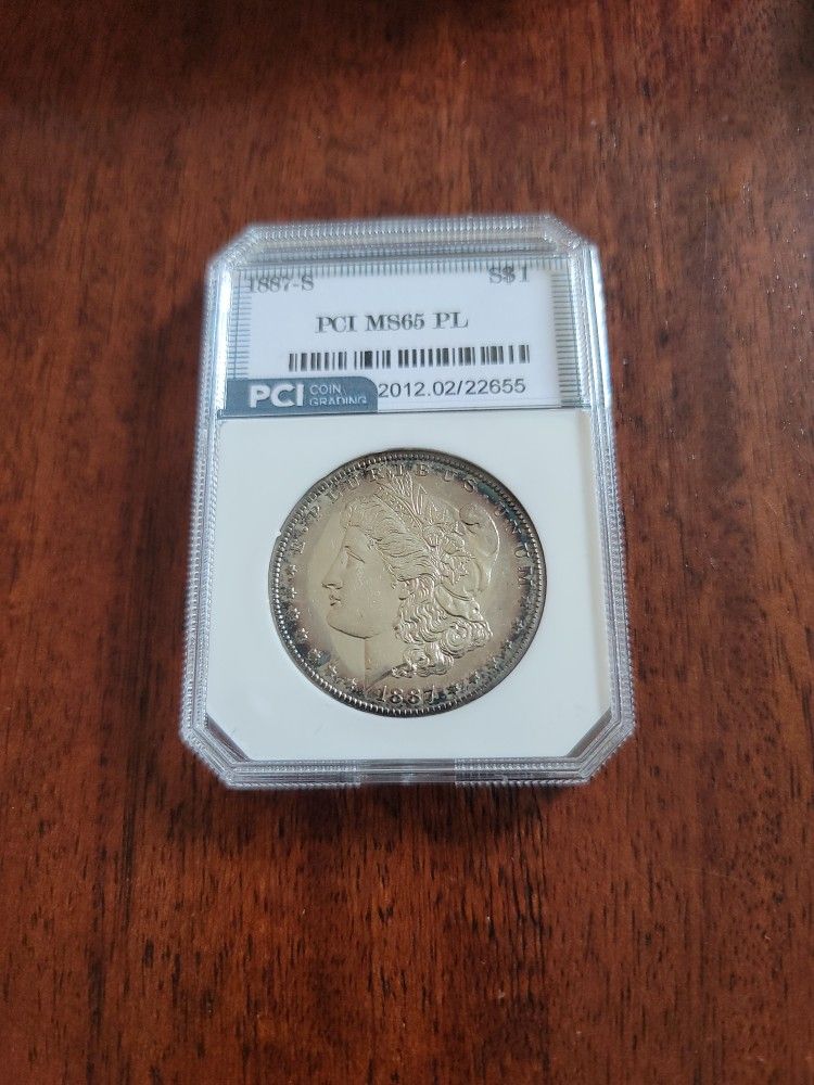 Wow Factor 1887-s Morgan Silver Dollar PL Ms65