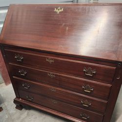 Antique Mohagany Slant Top Desk From New England 