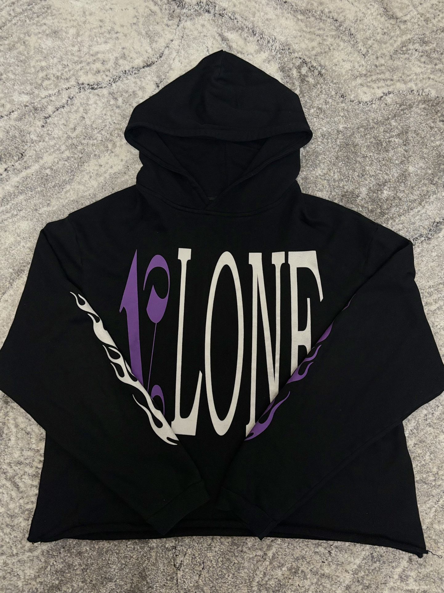 Vlone x Palm Angels Hoodie Black Purple Size Large 100% Authentic!