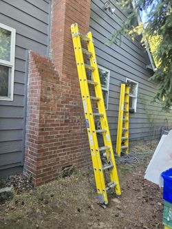 Louisville twenty foot nonconductive electrician ladder