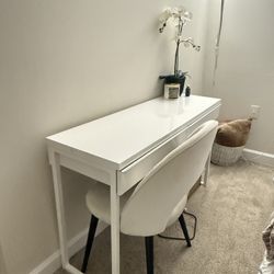 Modern White IKEA Desk / Vanity