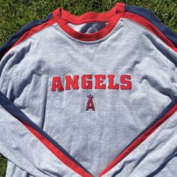 Anaheim Angels baseball team official MLB merchandise long sleeve size large