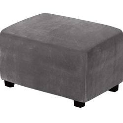 Velvet Rectangular Ottoman Cover ( Cover Only)
