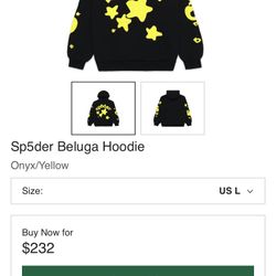 Sp5der Hoodie Size Large