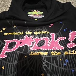 Brend New Sp5der Pink Hoodie 