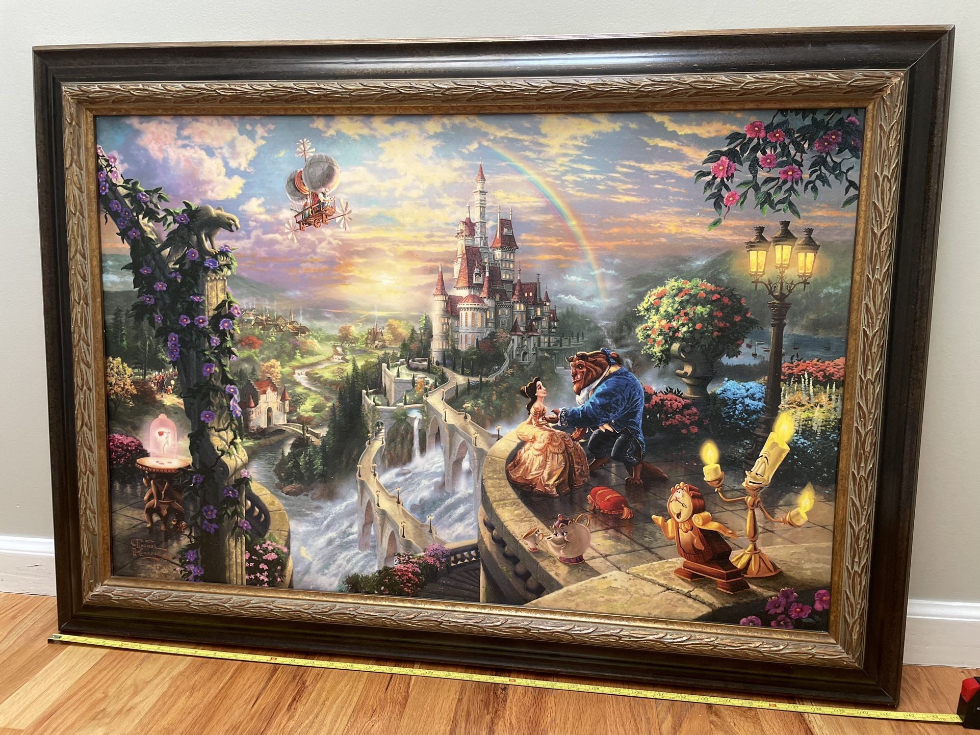 Thomas Kinkade; Beauty And The Beast Painting