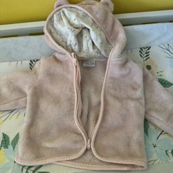 6-9 Months  Baby 3 Piece Outfit With Sherpa Jacket 