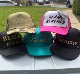Beachy trucker hats new w/tags