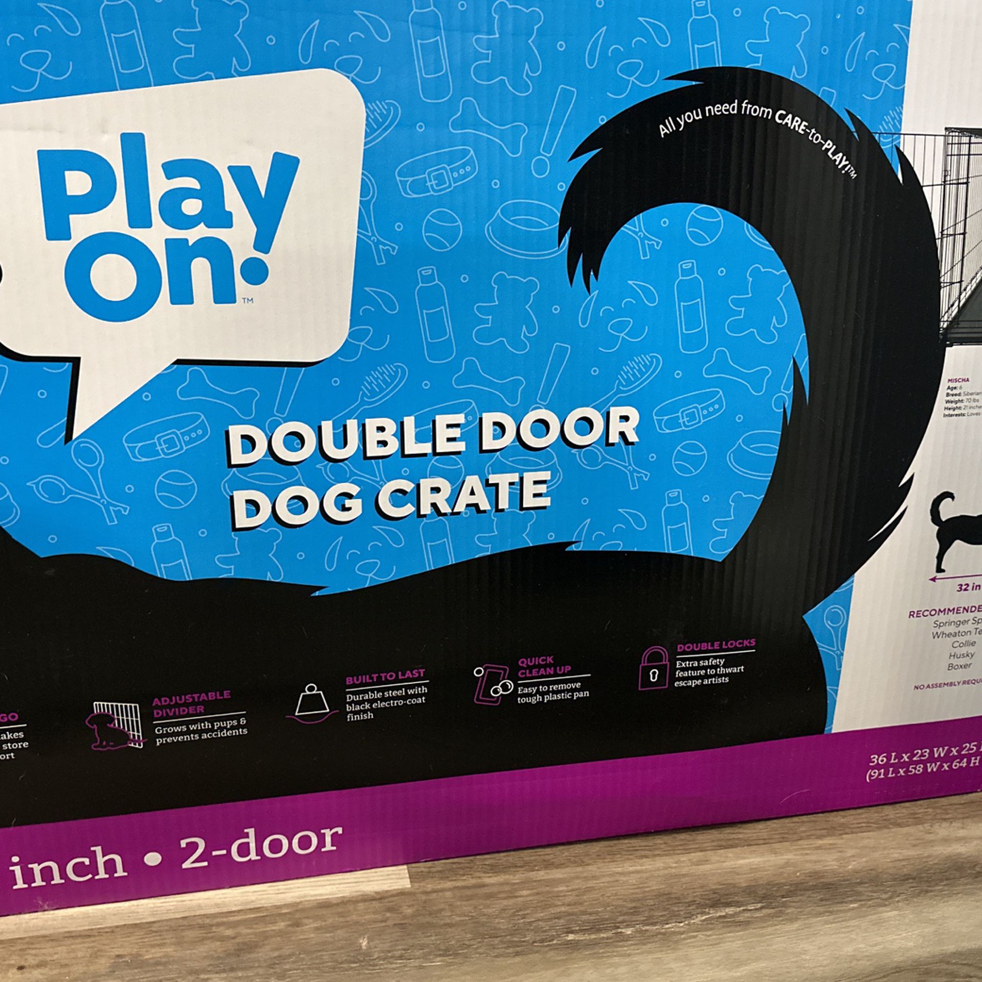 Play On Double Door Dog Crate