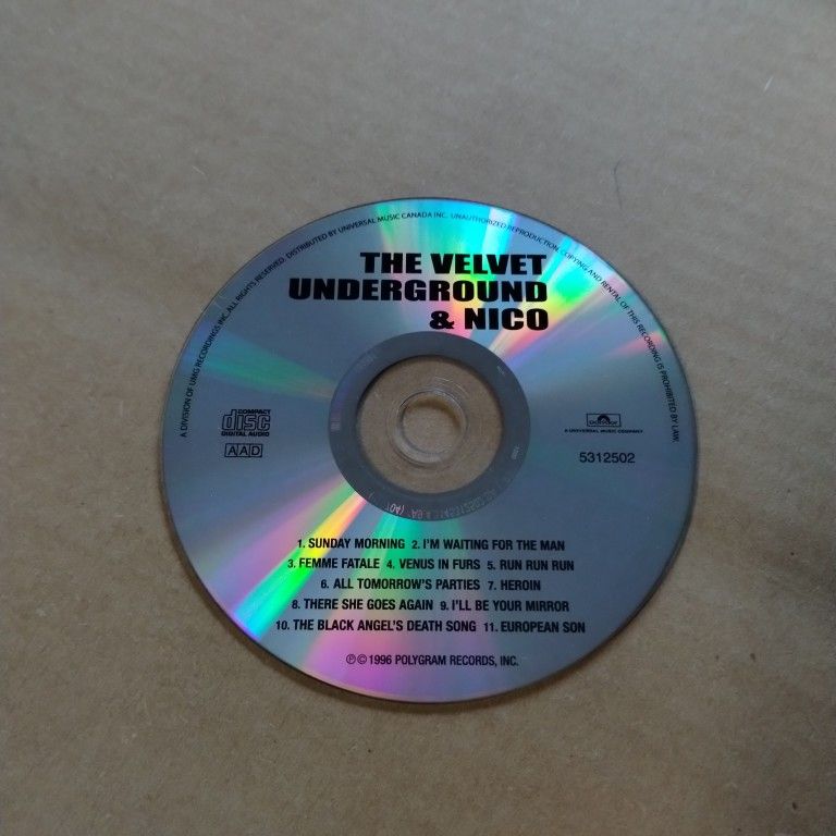 The Velvet Underground & Nico CD Polydor (contact info removed) *Disc Only!