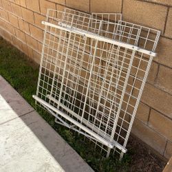 Two Overhead adjustable Garage Storage Rack,Heavy Duty Steel Garage Storage White