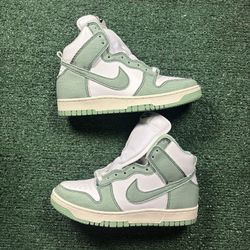 Brand New - Nike Dunk High Enamel Green Denim - Size 5.5Y/7Y - Og Box