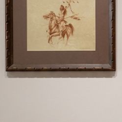 Vintage Framed Art 17” Wide 