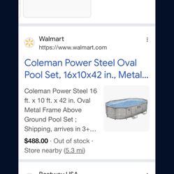 16x10x42 Oval Pool 