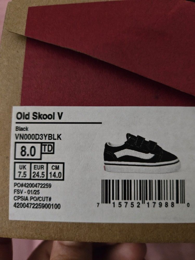 Vans Toddler Size 8