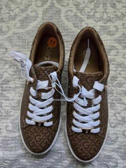 G by Guess Brown Monogram Sneakers Size 11W