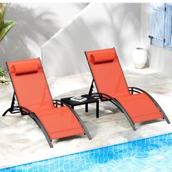 Patio Or Pool  Armless Chaise Lounge 