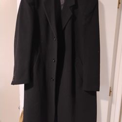 Men's Cashmere Blend Navy Blue Coat Large